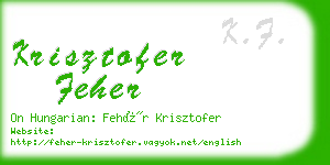 krisztofer feher business card